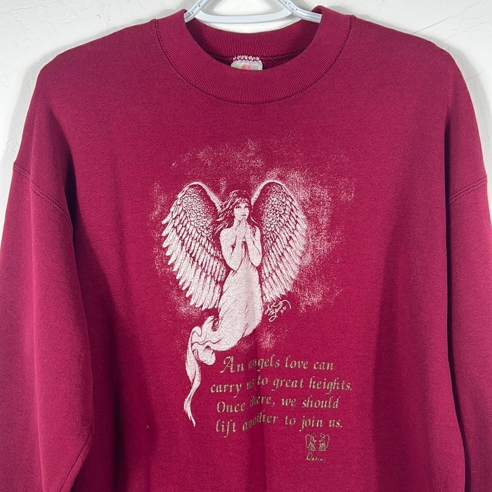 🙏👼 Vintage 1997 “ANGELS LOVE” Crewneck Sweatshirt - Sz L - EXCELLENT Condition